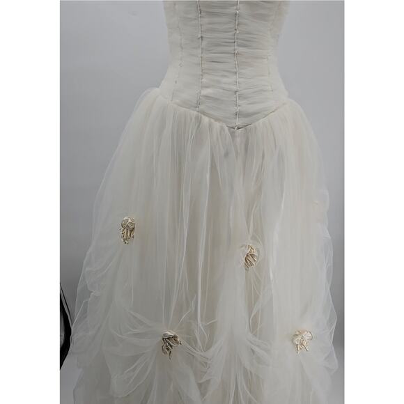 Cache Vintage Beaded Fairy Whimsical Prom Wedding dress Ivory Size 4 ren Faire - Picture 6 of 16